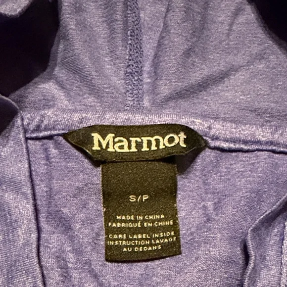 Marmot Blue Button-Up Hoodie - Picture 2 of 4